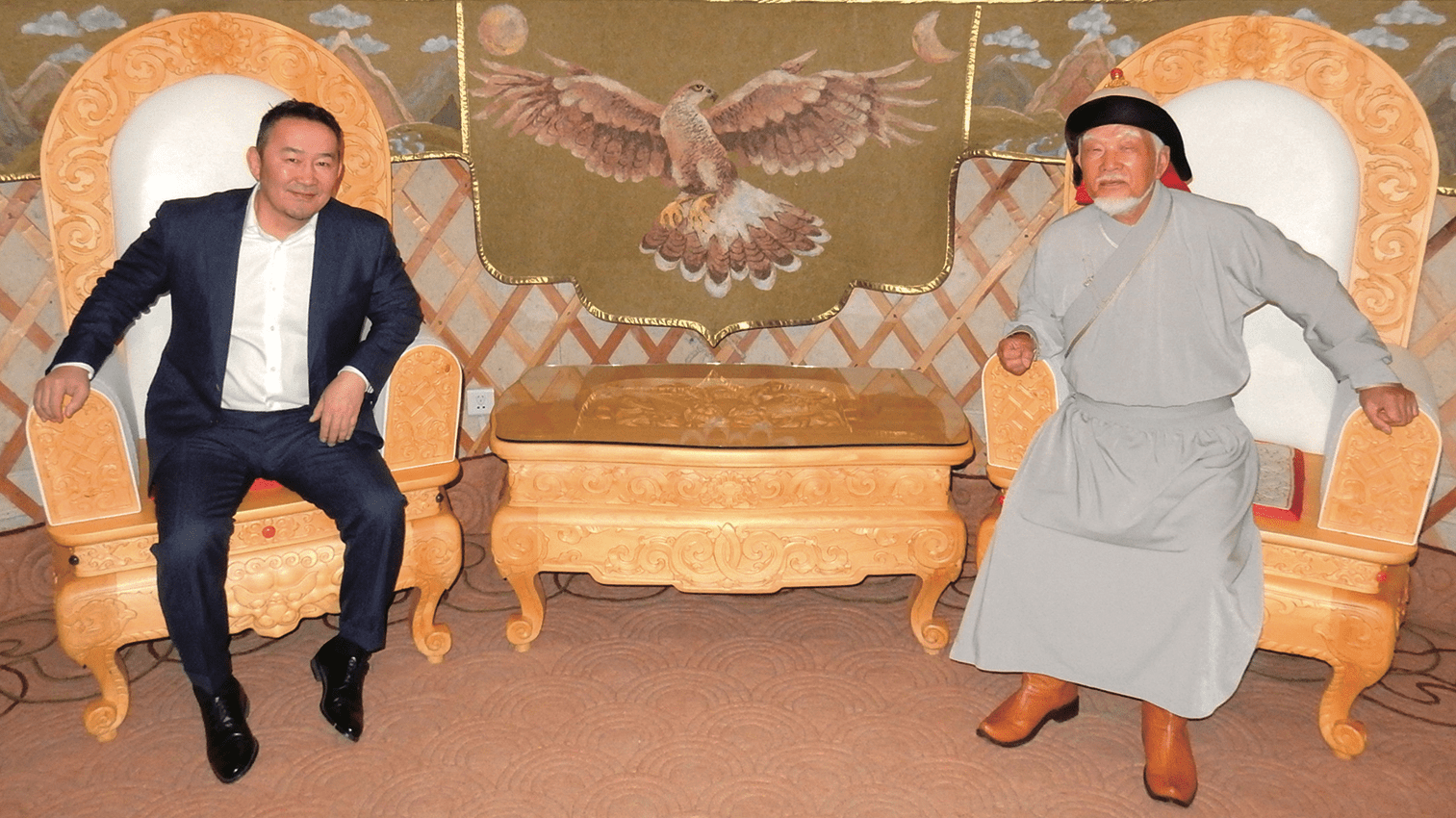 ハルトマー・バトトルガモンゴル国大統領と共に